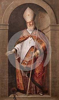 Saint Boniface patron saint of brewers, 1639 painting by Jan Franse Verzijl photo